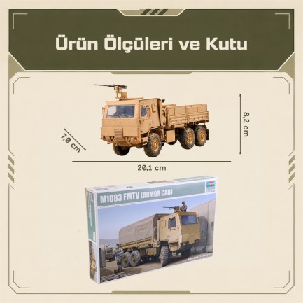 Trumpeter 01008 M1083 MTV(ARMOR CAB) Maket Model Kit - Thumbnail