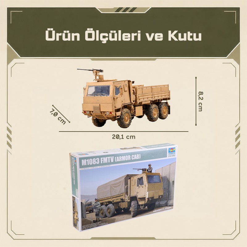 Trumpeter 01008 M1083 MTV(ARMOR CAB) Maket Model Kit
