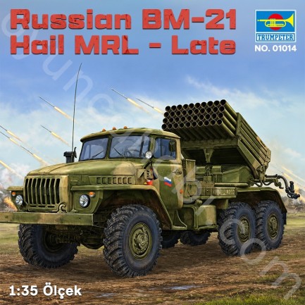 Trumpeter 01014 Russian BM-21 Hail MRL -Late Maket Model Kit - Thumbnail