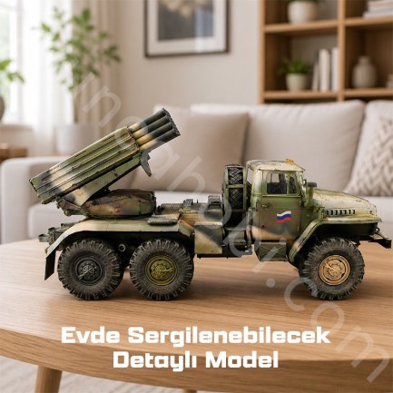 Trumpeter 01014 Russian BM-21 Hail MRL -Late Maket Model Kit - Thumbnail