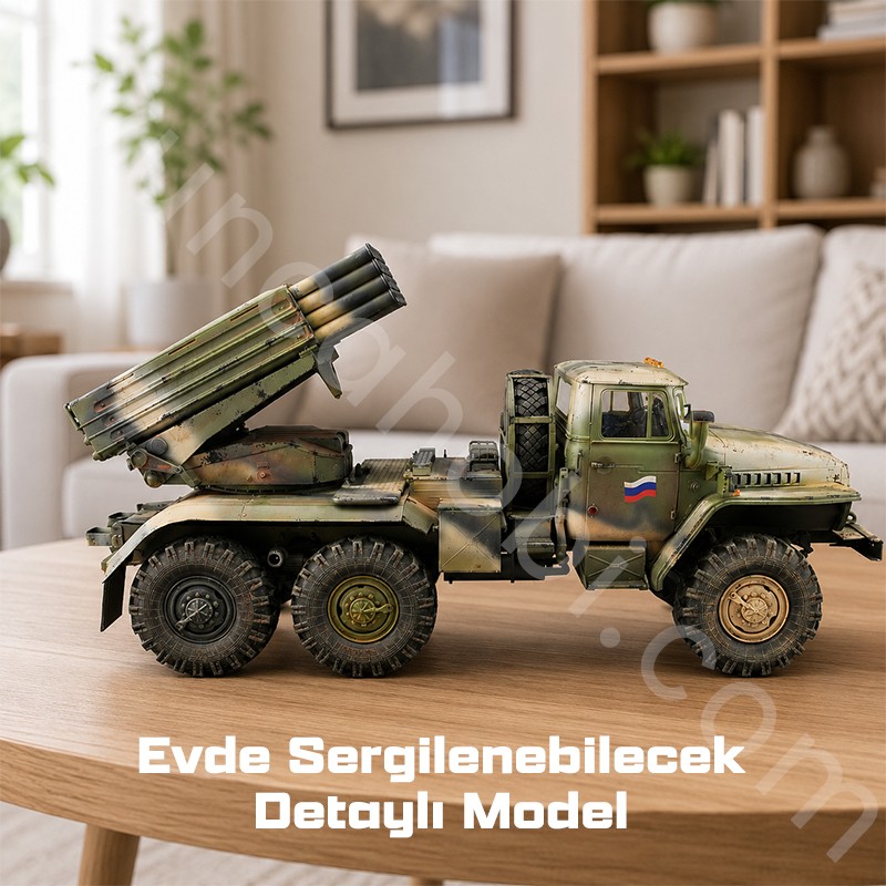 Trumpeter 01014 Russian BM-21 Hail MRL -Late Maket Model Kit