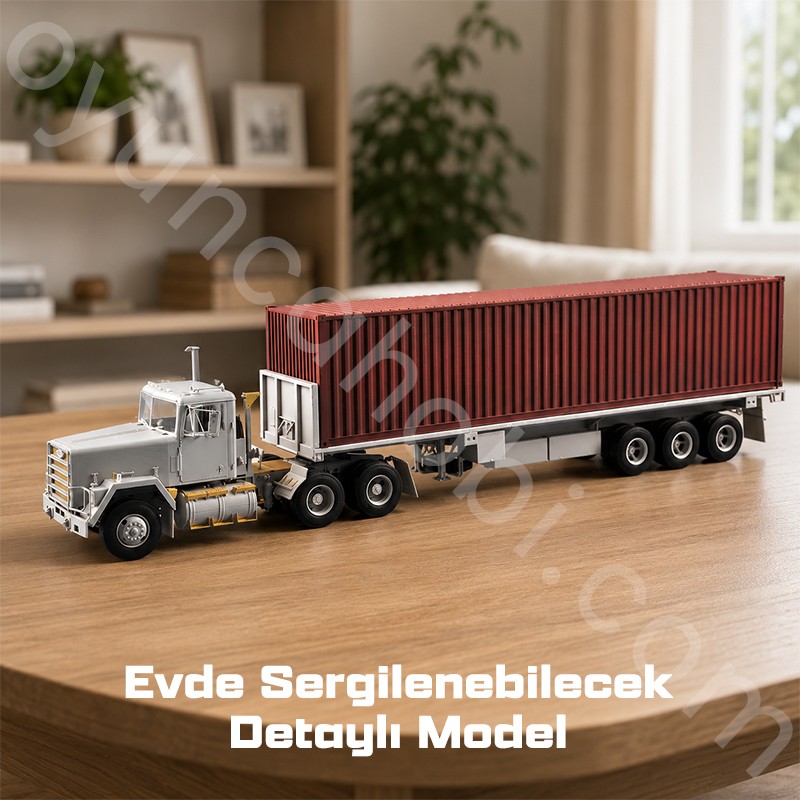 Trumpeter 01015 M915 Tractor with M872 Flatbed trailer & 40FT. Container Maket Model Kit