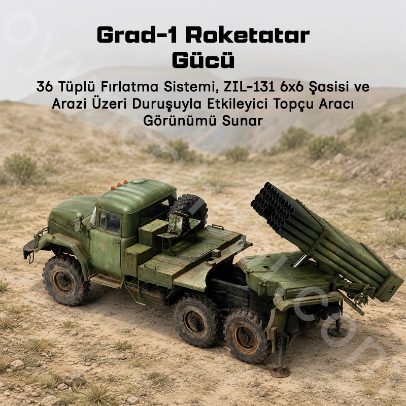 Trumpeter 01032 Russian 9P138 Grad-1 on Zil-131 Maket Model Kit