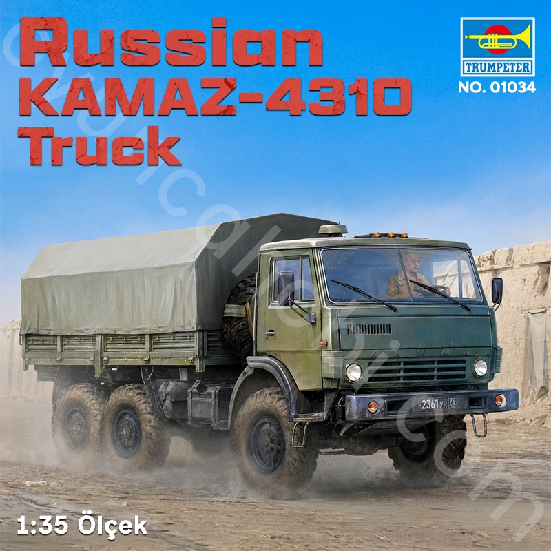 Trumpeter 01034 Russian KAMAZ-4310 Truck Maket Model Kit