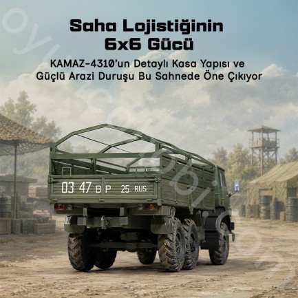 Trumpeter 01034 Russian KAMAZ-4310 Truck Maket Model Kit - Thumbnail