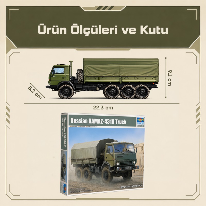 Trumpeter 01034 Russian KAMAZ-4310 Truck Maket Model Kit