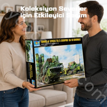 Trumpeter 01038 48N6E of 5P85S TEL S-300PMU SA-10 GRUMBLE Maket Model Kit - Thumbnail