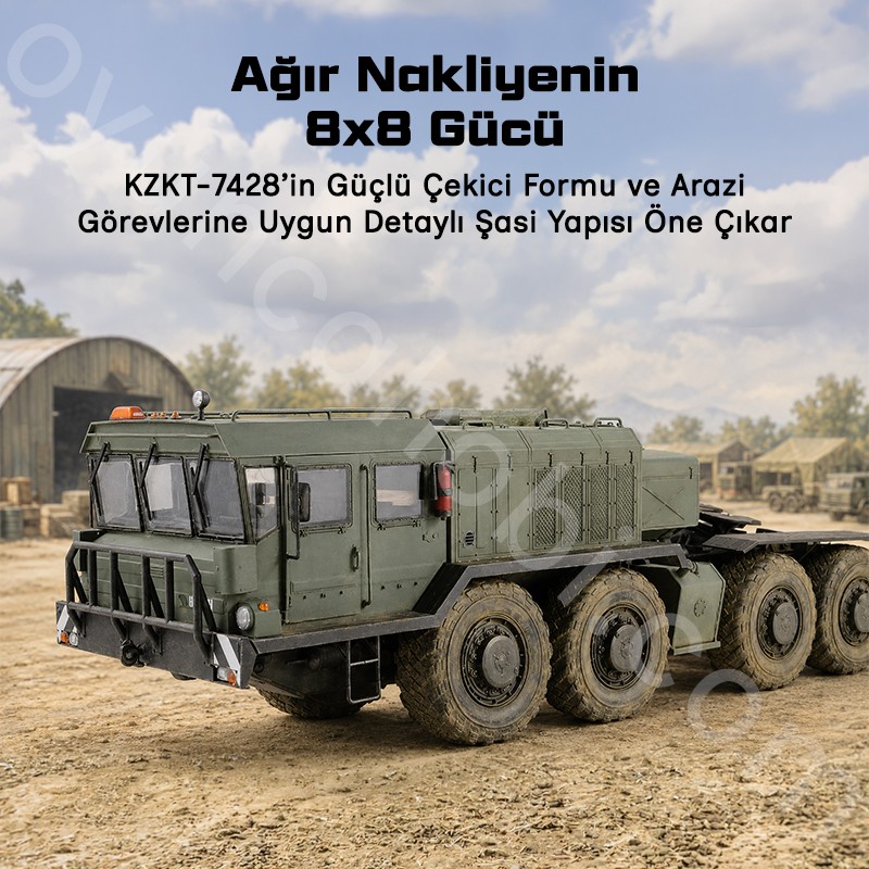 Trumpeter 01039 Russian KZKT-7428 Transporter with KZKT-9101 Semi-Trailer Maket Model Kit