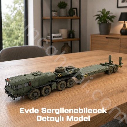 Trumpeter 01039 Russian KZKT-7428 Transporter with KZKT-9101 Semi-Trailer Maket Model Kit - Thumbnail