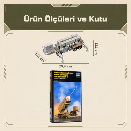 Trumpeter 01040 M901 Launching Station w/MIM-104F Patriot SAM System (PAC-3) Maket Model Kit - Thumbnail