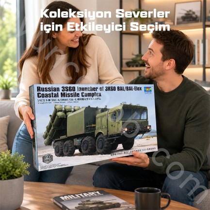 Trumpeter 01052 Russian 3S60 launcher of 3K60 BAL/BAL-Elex Coastal missile Complex Maket Model Kit - Thumbnail