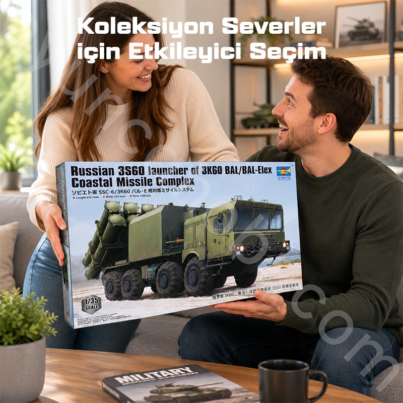 Trumpeter 01052 Russian 3S60 launcher of 3K60 BAL/BAL-Elex Coastal missile Complex Maket Model Kit