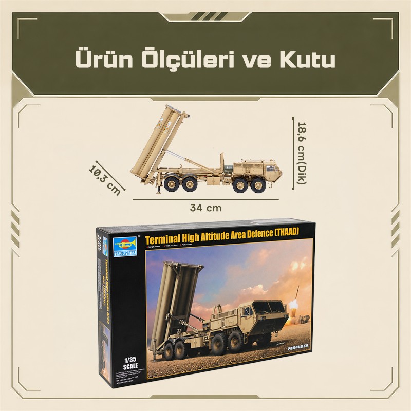 Trumpeter 01054 Terminal High Altitude Area Defence (THAAD) Maket Model Kit