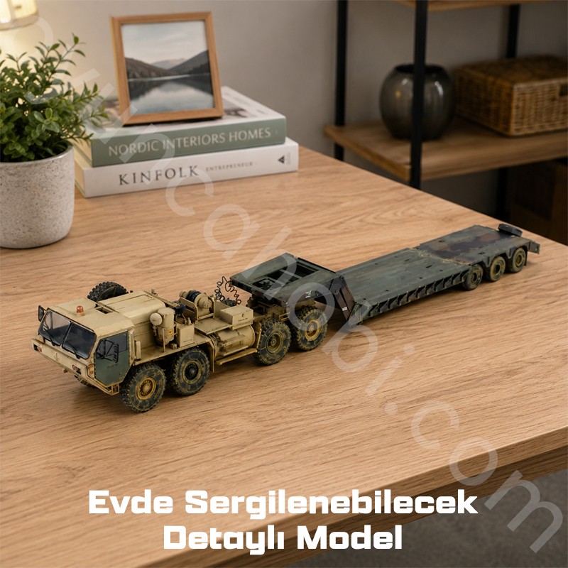 Trumpeter 01055 M983A2 HEMTT Tractor with M870A1 Semi-Trailer Maket Model Kit