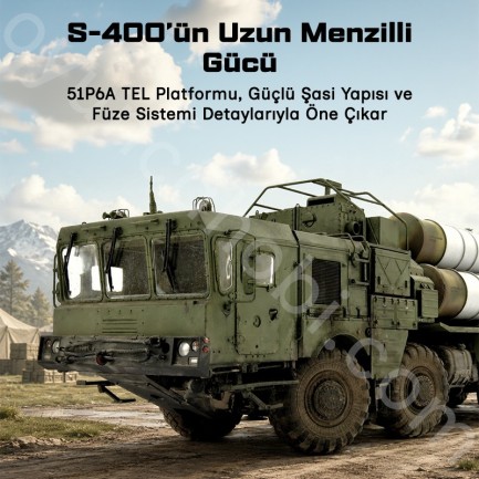Trumpeter 01057 40N6 of 51P6A TEL S-400 Maket Model Kit - Thumbnail