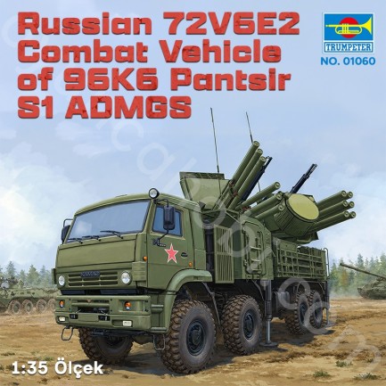 Trumpeter 01060 Russian 72V6E2 Combat Vehicle of 96K6 Pantsir -S1 ADMGS Maket Model Kit - Thumbnail