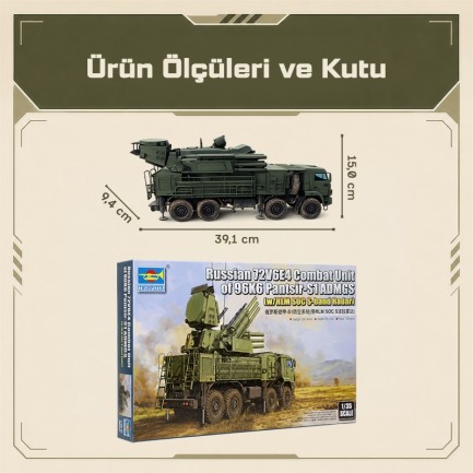 Trumpeter 01061 Russian 72V6E4 Combat Unit of 96K6 Pantsir -S1 ADMGS(w/RLM SOC S-band Maket Model Kit - Thumbnail