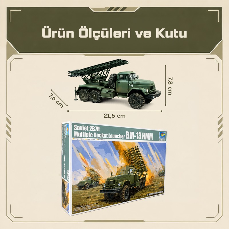 Trumpeter 01062 Soviet 2B7R Multiple Rocket Launcher BM-13 HMM Maket Model Kit