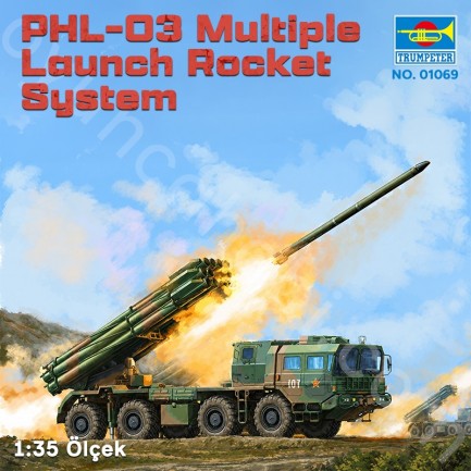 Trumpeter 01069 PHL-03 Multiple Launch Rocket System Maket Model Kit - Thumbnail