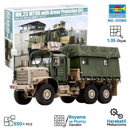 Trumpeter - Trumpeter 01080 MK.23 MTVR with Armor Protection Kit Maket Model Kit
