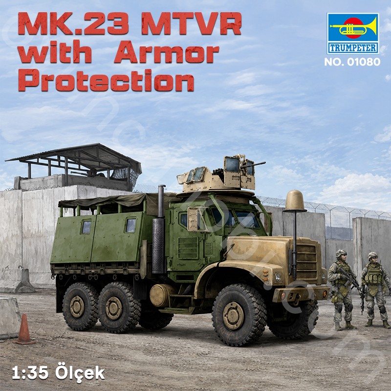 Trumpeter 01080 MK.23 MTVR with Armor Protection Kit Maket Model Kit