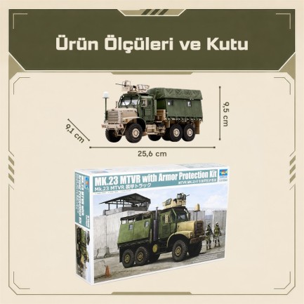 Trumpeter 01080 MK.23 MTVR with Armor Protection Kit Maket Model Kit - Thumbnail