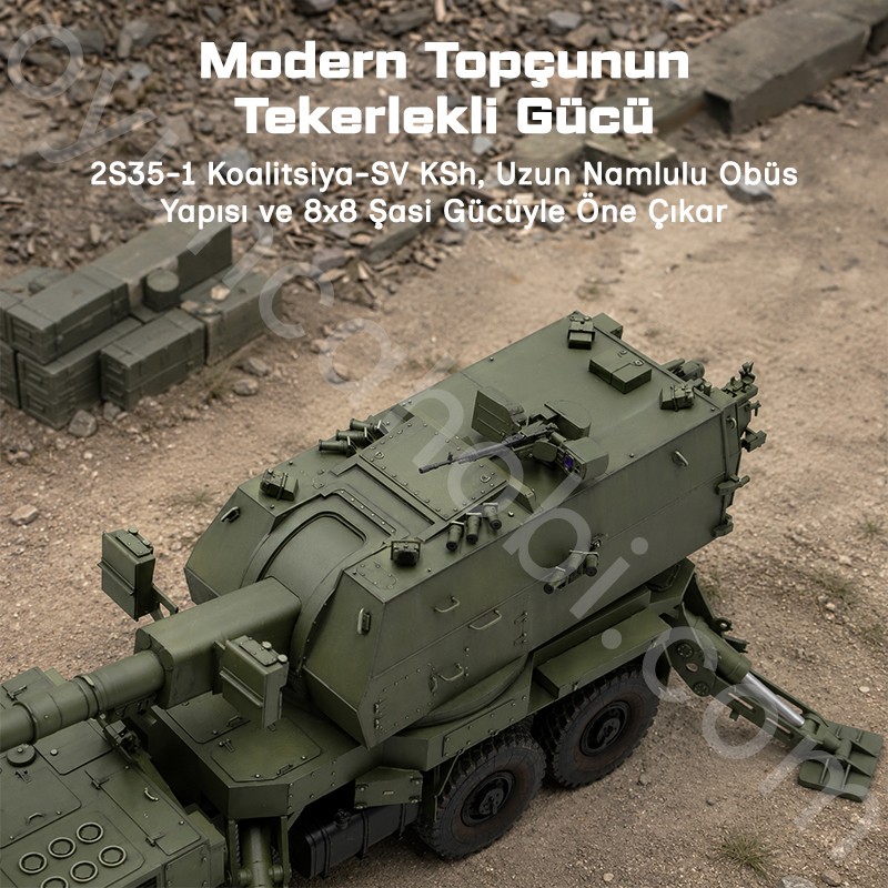 Trumpeter 01085 Russian 2S35-1 Koalitsiya-SV KSh Maket Model Kit