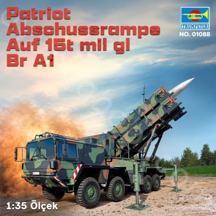 Trumpeter 01088 Patriot Abschussrampe Auf 15t mil gl Br A1 Maket Model Kit - Thumbnail