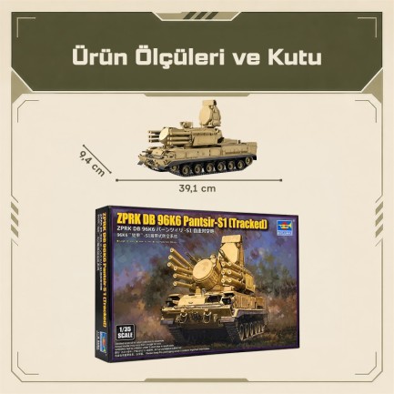 Trumpeter 01093 ZPRK DB 96K6 Pantsir-S1 (Tracked) Maket Model Kit - Thumbnail