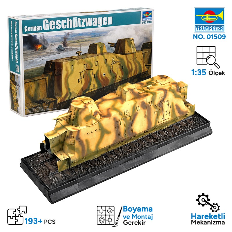 Trumpeter 01509 Geschutzwagen Maket Model Kit