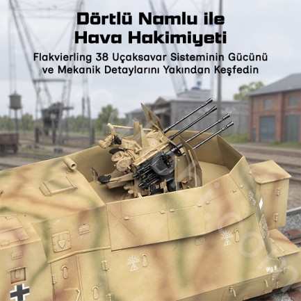 Trumpeter 01511 Kanonen und Flakwagen Maket Model Kit - Thumbnail