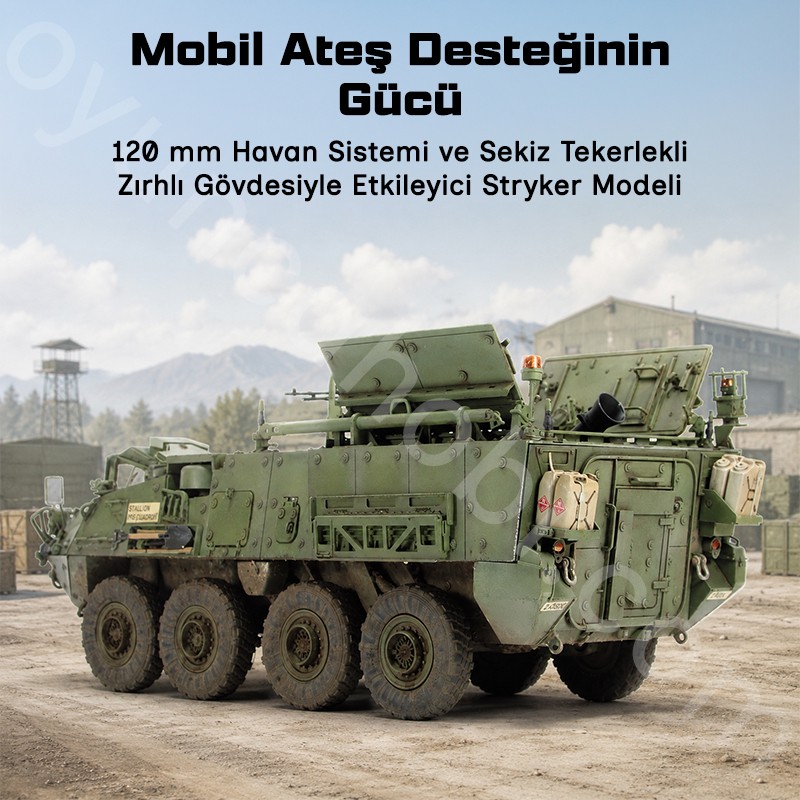 Trumpeter 01512 M1129 Stryker Mortar Carrier armed with 120 mm Mortar Maket Model Kit