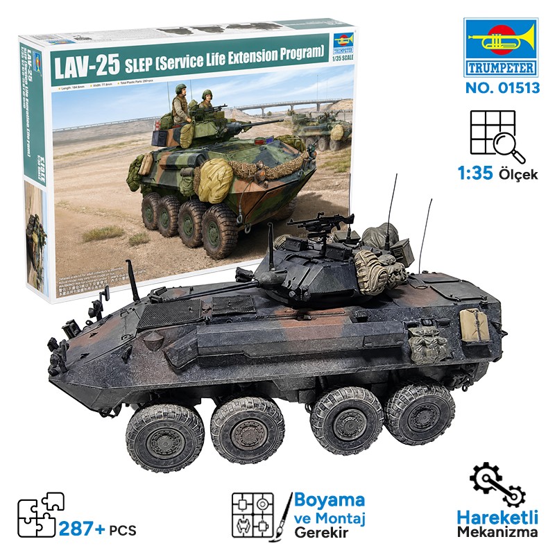 Trumpeter 01513 LAV-25 SLEP (Service Life Extension Program) Maket Model Kit