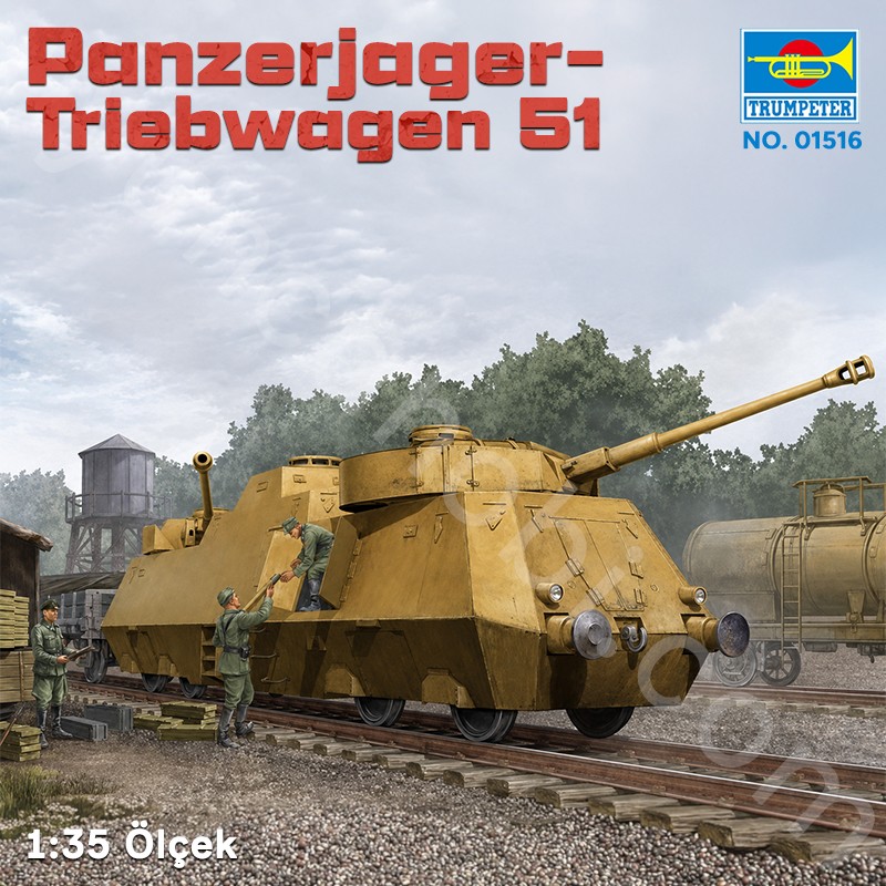Trumpeter 01516 Panzerjager-Triebwagen 51 Maket Model Kit