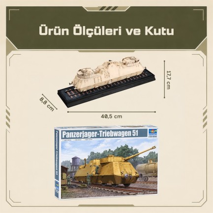 Trumpeter 01516 Panzerjager-Triebwagen 51 Maket Model Kit - Thumbnail