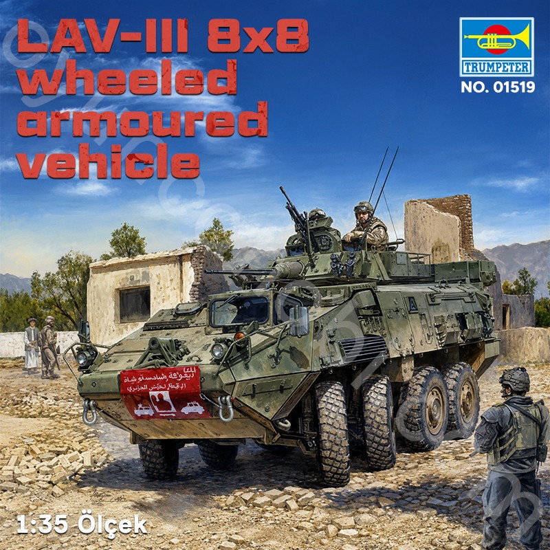 Trumpeter 01519 LAV-III 8x8 wheeled armoured vehicle Maket Model Kit