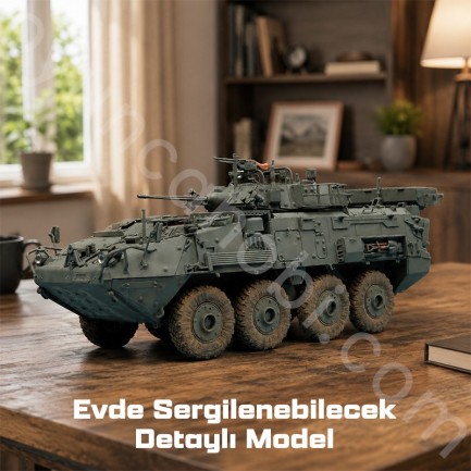Trumpeter 01519 LAV-III 8x8 wheeled armoured vehicle Maket Model Kit - Thumbnail