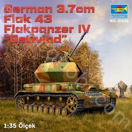 Trumpeter 01520 German 3.7cm Flak 43 Flakpanzer IV “Ostwind” - Thumbnail
