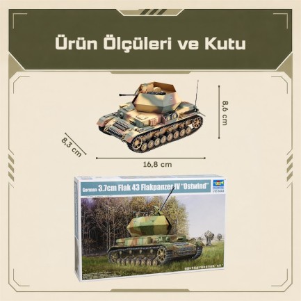 Trumpeter 01520 German 3.7cm Flak 43 Flakpanzer IV “Ostwind” - Thumbnail