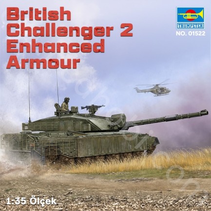 Trumpeter 01522 British Challenger 2 Enhanced Armour Maket Model Kit - Thumbnail
