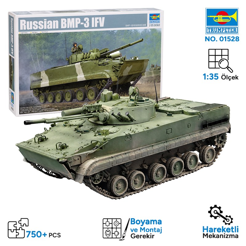 Trumpeter 01528 BMP-3 IFV Maket Model Kit