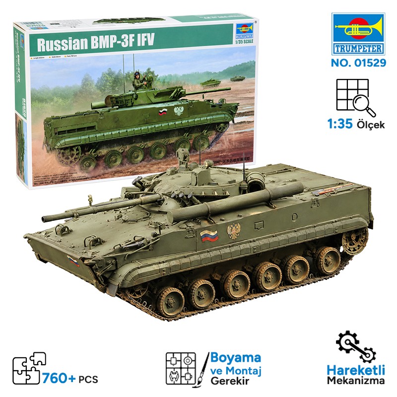 Trumpeter 01529 BMP-3F IFV Maket Model Kit