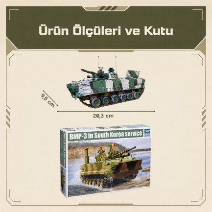 Trumpeter 01533 BMP-3 in South Korea service Maket Model Kit - Thumbnail