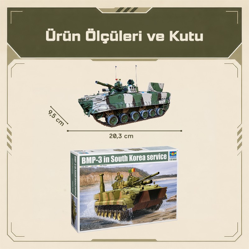 Trumpeter 01533 BMP-3 in South Korea service Maket Model Kit