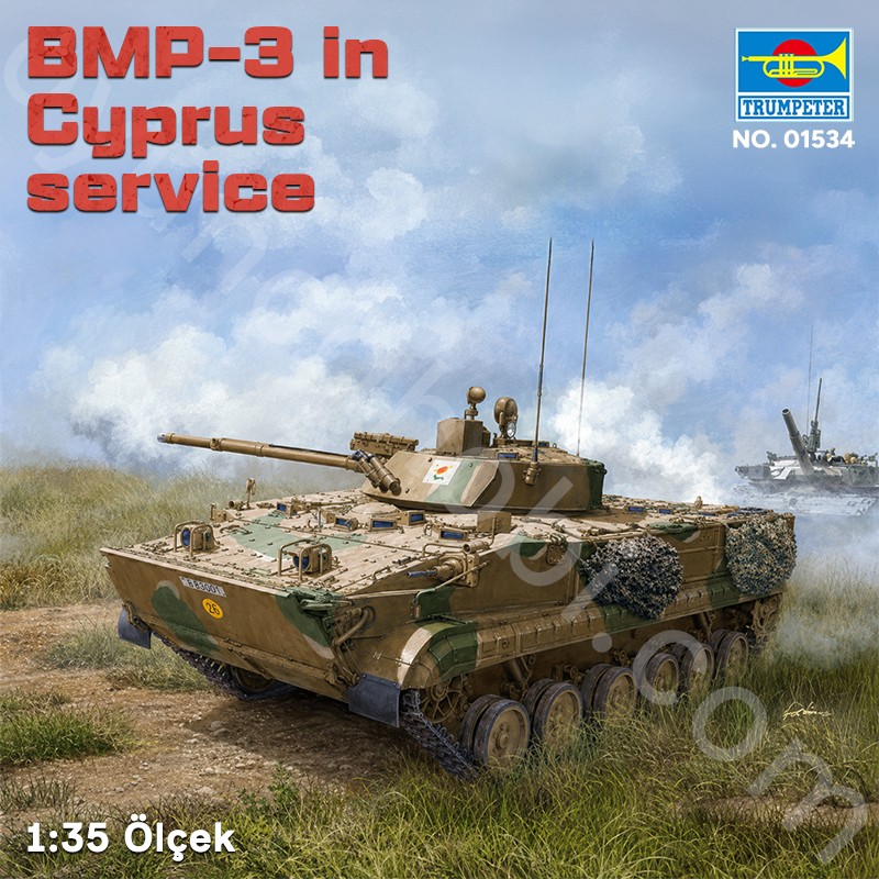 Trumpeter 01534 BMP-3 in Cyprus service Maket Model Kit