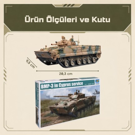 Trumpeter 01534 BMP-3 in Cyprus service Maket Model Kit - Thumbnail