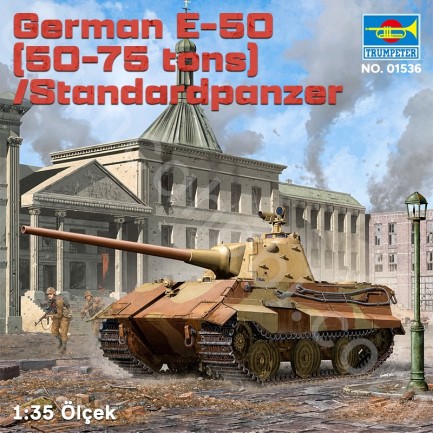 Trumpeter 01536 German E-50 (50-75 tons)/Standardpanzer Maket Model Kit - Thumbnail