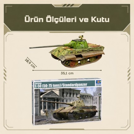 Trumpeter 01536 German E-50 (50-75 tons)/Standardpanzer Maket Model Kit - Thumbnail