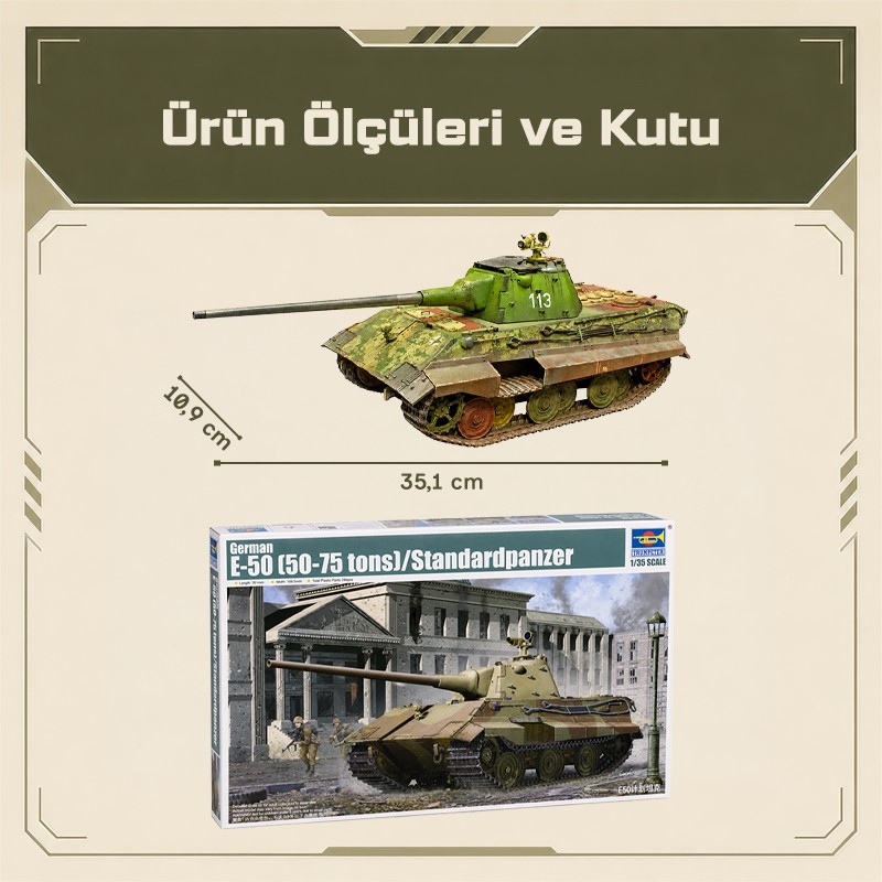 Trumpeter 01536 German E-50 (50-75 tons)/Standardpanzer Maket Model Kit