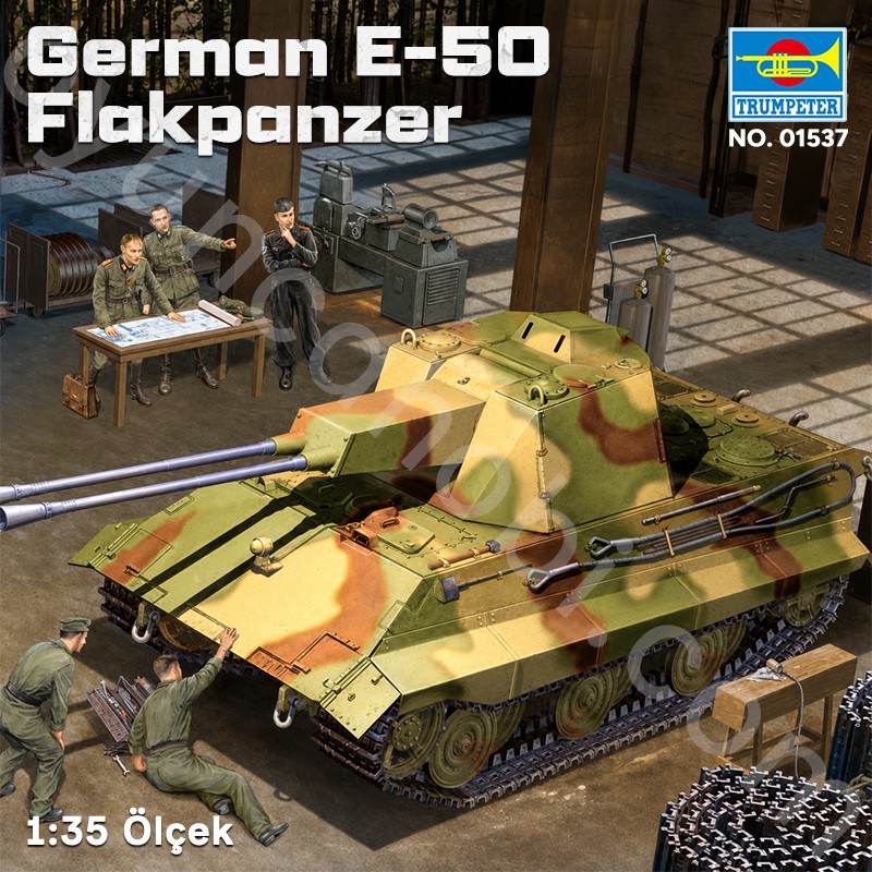 Trumpeter 01537 German E-50 Flakpanzer Maket Model Kit